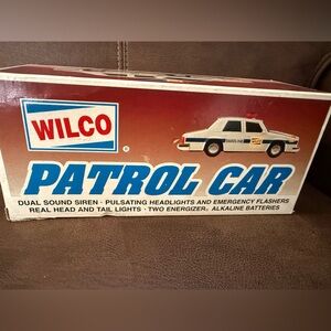 Wilco Patrol Car dual sound siren pulsating headlights and emergency flasher NIB